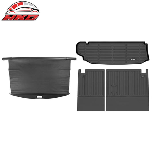 Wholesale For 20-26 Highlander Trunk Mat + Backrest Mat + Carbon Fiber Texture Cargo Cover