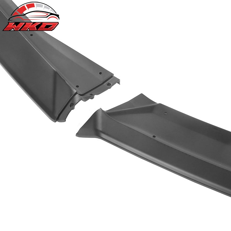 Fits 18-20 Honda Accord 10th IKON V3 Style Matte Black Front Bumper Lip PP 3PC