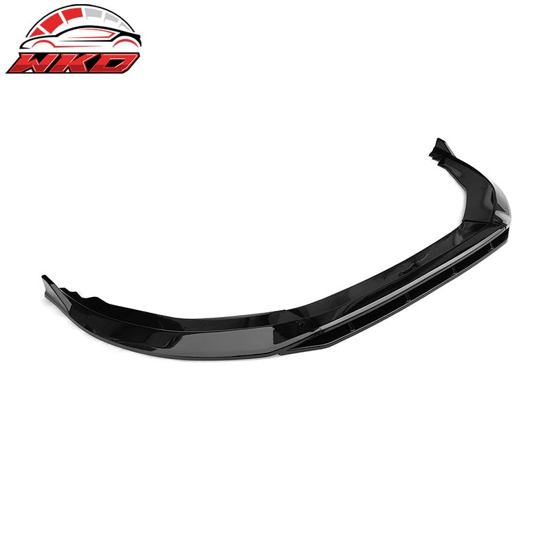 Fits 23-26 Honda Accord 11th Front Bumper Lip V1 4PC Chin Spoiler Gloss Black PP