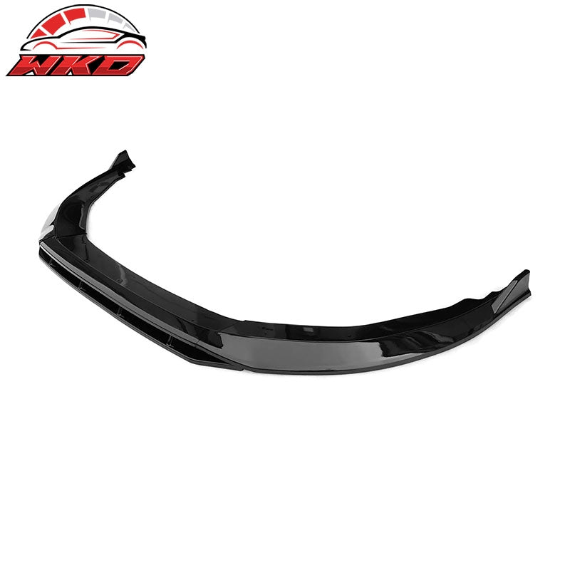 Fits 23-26 Honda Accord 11th Front Bumper Lip V1 4PC Chin Spoiler Gloss Black PP