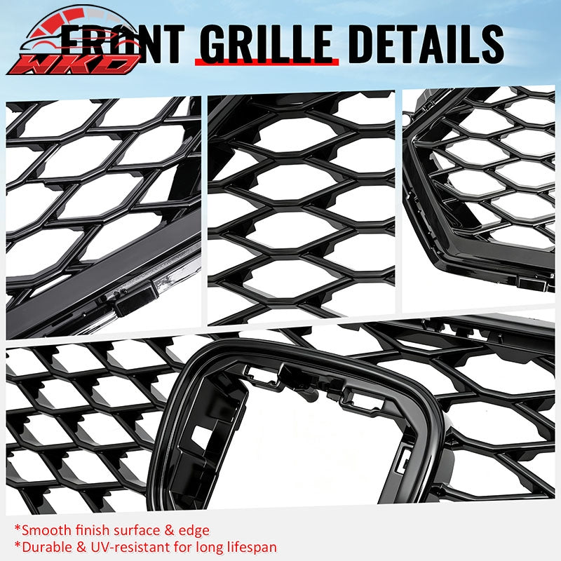 Fits 23-26 Honda Accord 11th TR Style Front Upper Honeycomb Grille Gloss Black