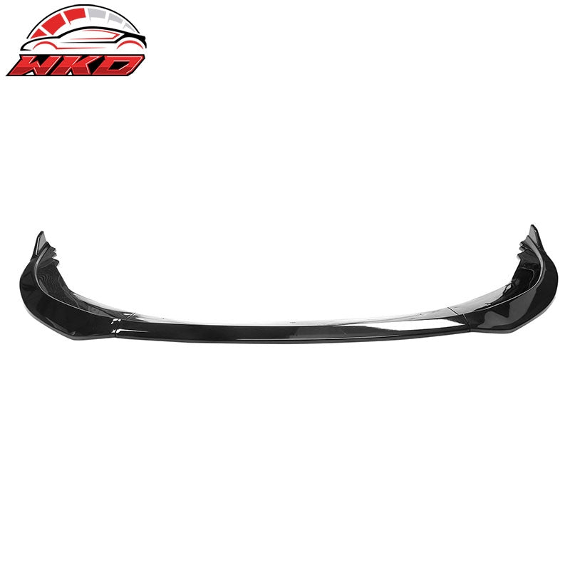 Fits 23-26 Honda Accord 11th V2 Style Front Bumper Lip Spoiler Gloss Black 3PC