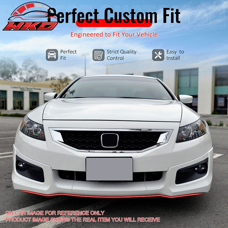 Wholesale For 08-12 Honda Accord 2DR HF-P Style PU Front Bumper Lip Chin Spoiler Unpainted - Wikond Auto