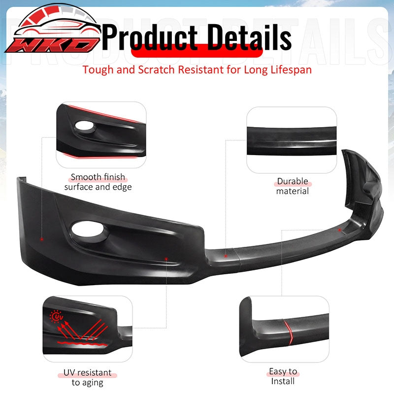 Wholesale For 08-12 Honda Accord 2DR HF-P Style PU Front Bumper Lip Chin Spoiler Unpainted - Wikond Auto