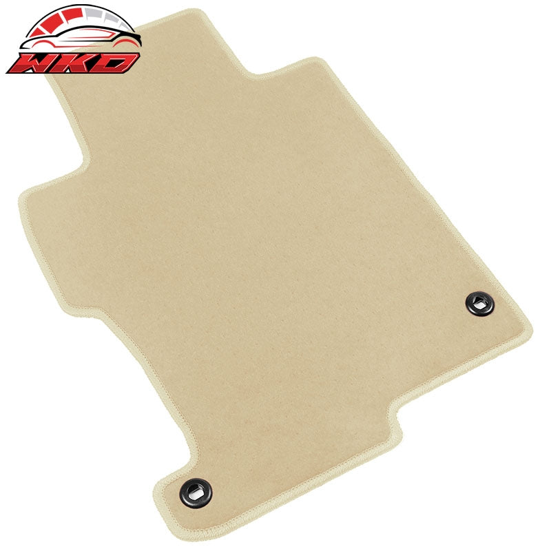 Fits 13-17 Honda Accord 4DR Floor Mats Liner Front Rear Nylon Beige Carpets 4PCS