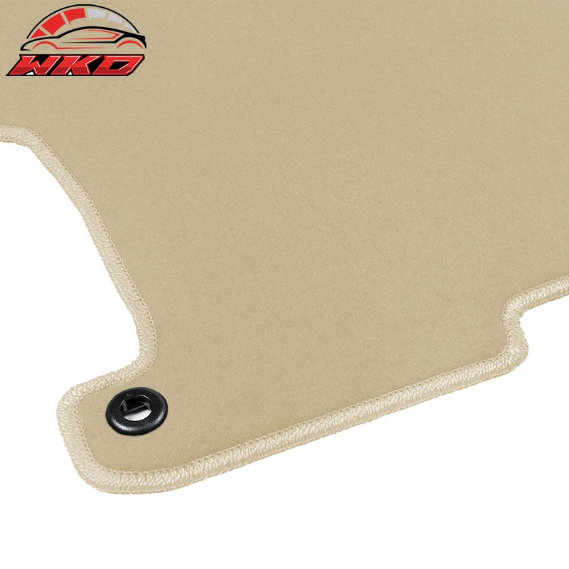 Fits 13-17 Honda Accord 4DR Floor Mats Liner Front Rear Nylon Beige Carpets 4PCS
