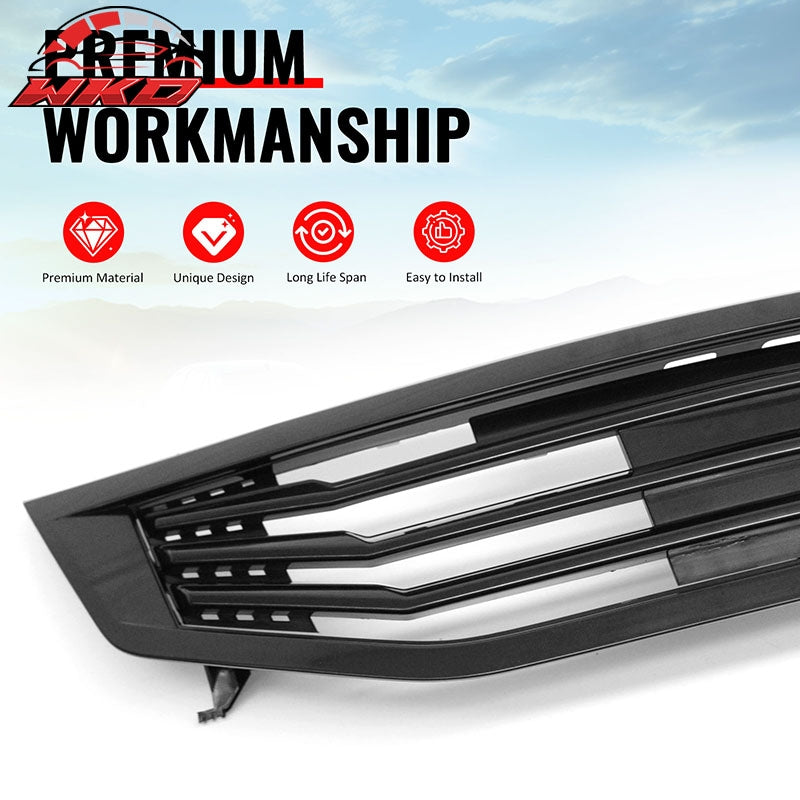 Fits 11-12 Honda Accord 4DR Front Bumper Hood Grille Mugen Style Upper Grill Kit