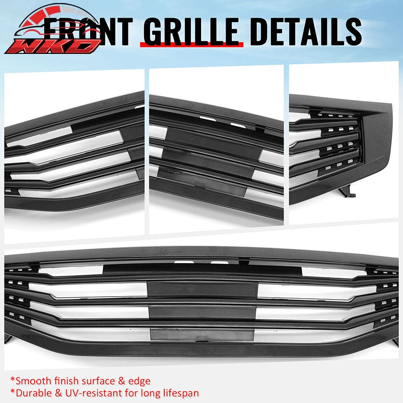 Fits 11-12 Honda Accord 4DR Front Bumper Hood Grille Mugen Style Upper Grill Kit