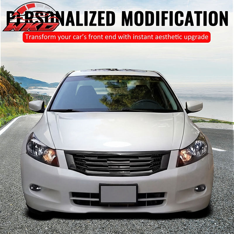 Fits 11-12 Honda Accord 4DR Front Bumper Hood Grille Mugen Style Upper Grill Kit