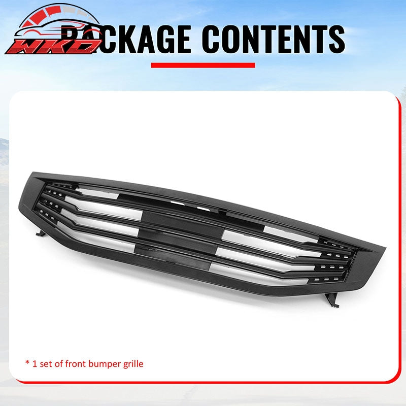 Fits 11-12 Honda Accord 4DR Front Bumper Hood Grille Mugen Style Upper Grill Kit