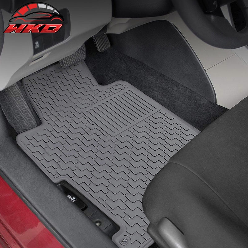 Fits 08-12 Honda Accord 4DR Latex Floor Mats Gray All Weather Car Carpet Liner