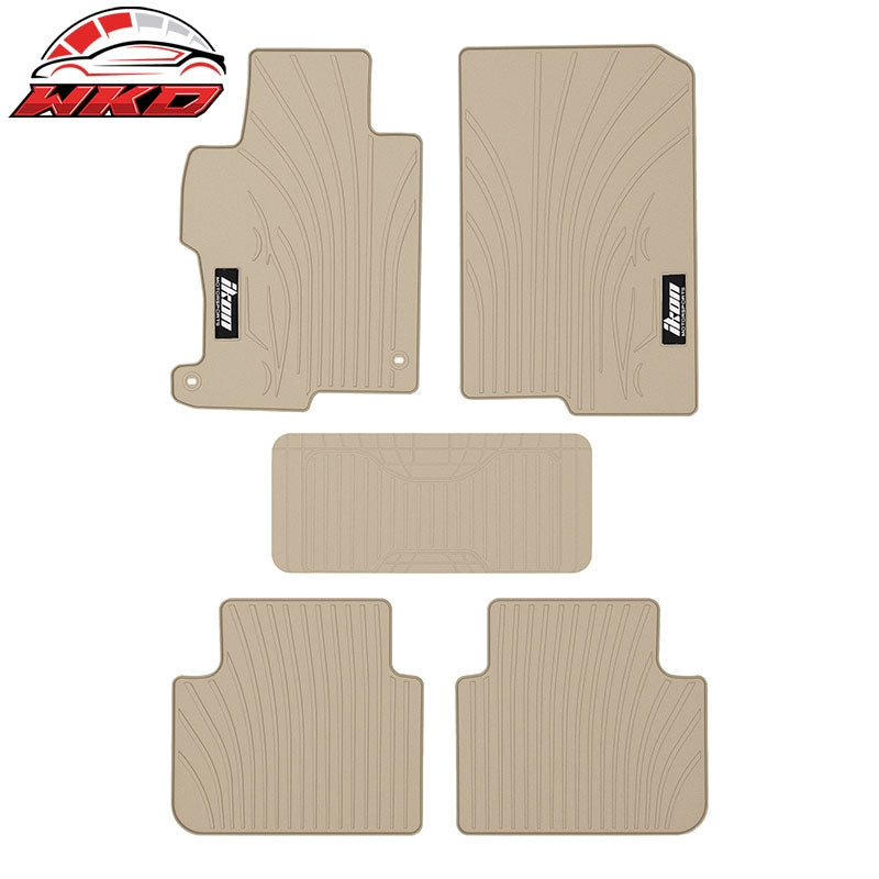 Wholesale 13-17 Honda Accord 4DR Latex Rubber Floor Mats Custom?Fit Carpets Beige 5PC