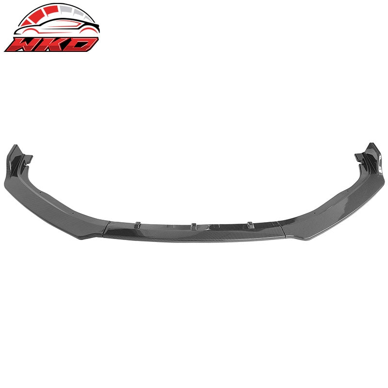 Fits 18-20 Honda Accord Carbon Fiber Print Front Bumper Lip Spoiler 3PC Kit PP