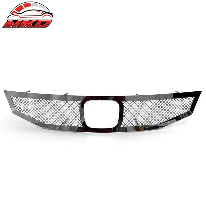 Wholesale 08-10 Honda Accord Chrome Mesh Front Bumper Hood Upper Grille Grill Trim