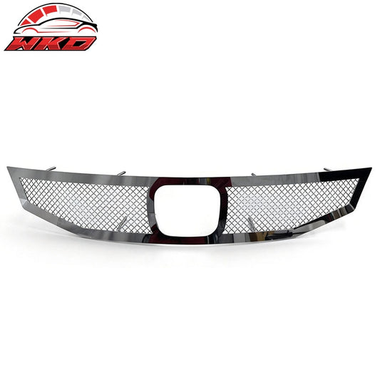Wholesale 08-10 Honda Accord Chrome Mesh Front Bumper Hood Upper Grille Grill Trim