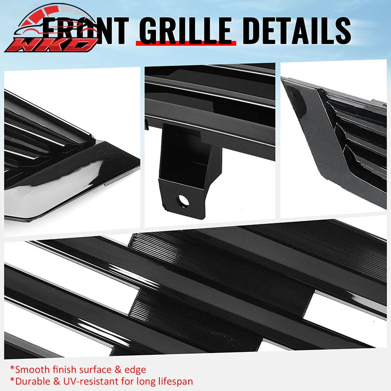 Fits 08-10 Honda Accord Coupe Mugen Style Front Upper Grille Gloss Black ABS