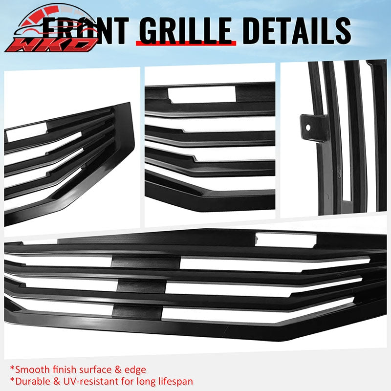 Fits 08-10 Honda Accord Coupe Mugen Style Front Upper Grille Matte Black ABS