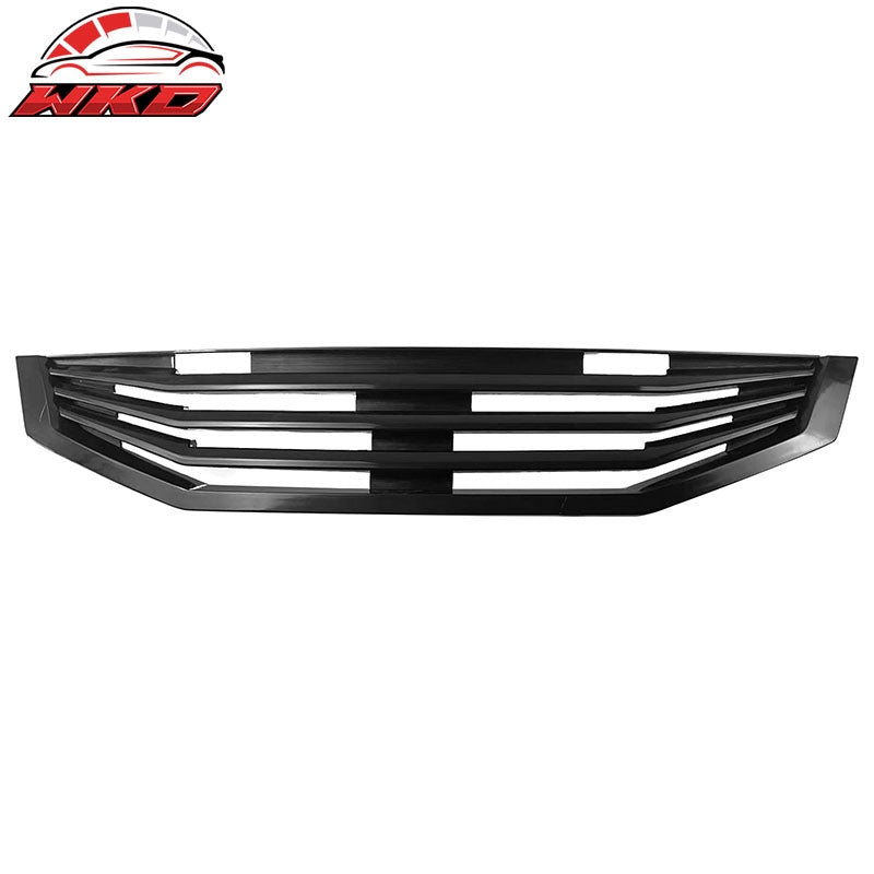 Fits 08-10 Honda Accord Coupe Mugen Style Front Upper Grille Matte Black ABS