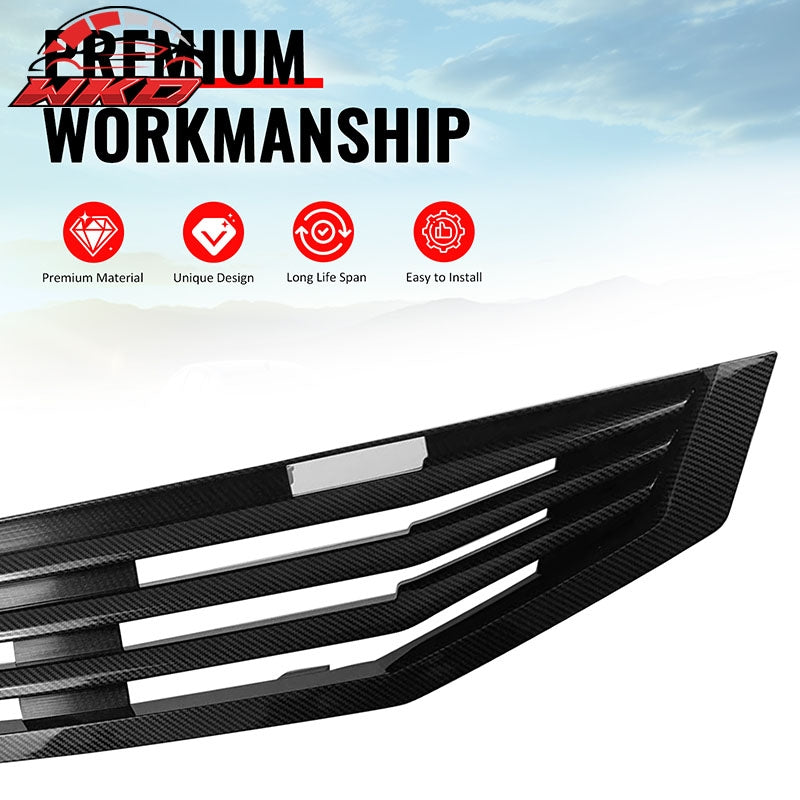 Fits 08-10 Honda Accord Coupe Mugen Style Upper Grille Carbon Fiber Print ABS