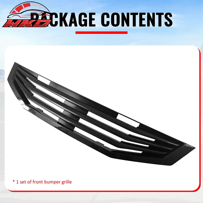 Fits 08-10 Honda Accord Coupe Mugen Style Upper Grille Carbon Fiber Print ABS