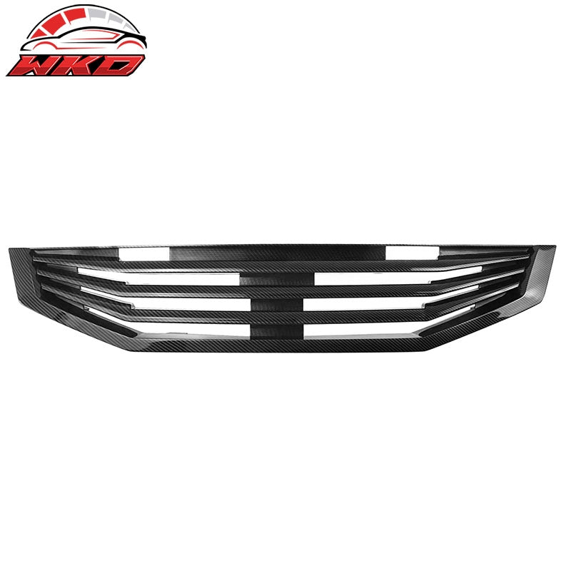 Fits 08-10 Honda Accord Coupe Mugen Style Upper Grille Carbon Fiber Print ABS