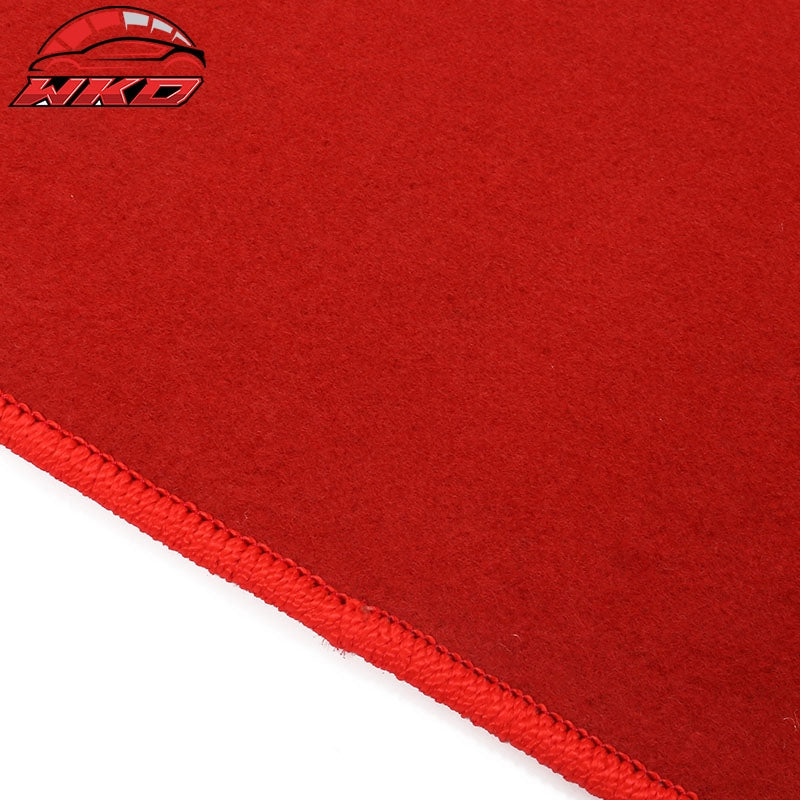 Fits 03-07 Honda Accord Car Floor Mats Liner Front & Rear Nylon Red Carpet 4PC