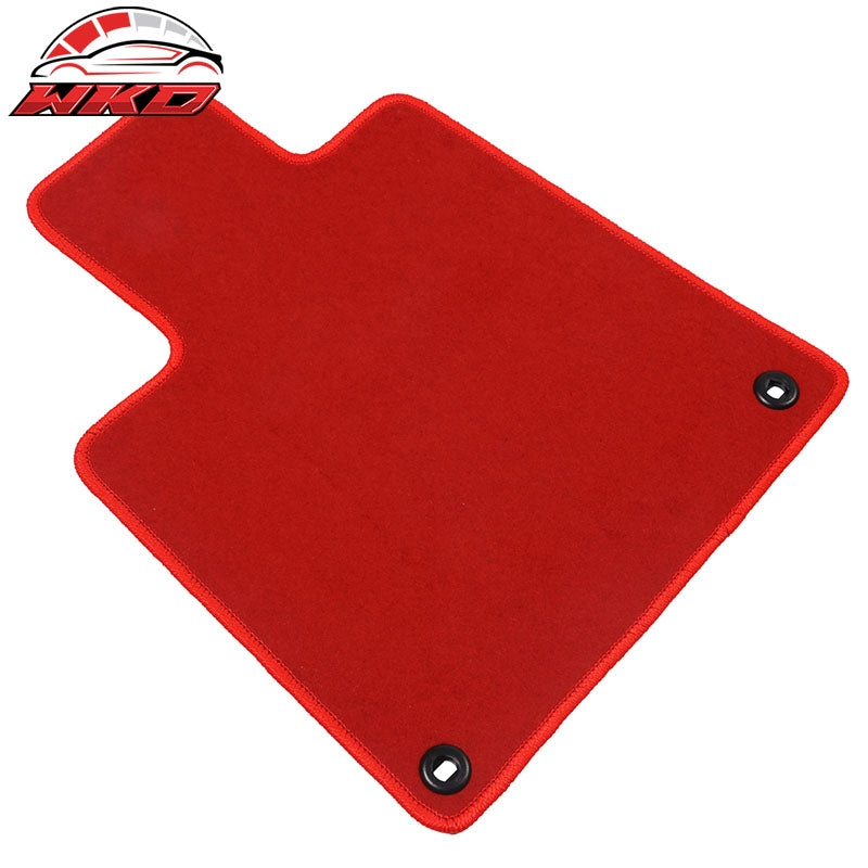 Fits 18-22 Honda Accord Car Floor Mats Liner Front Rear Nylon Red Carpets 4PC