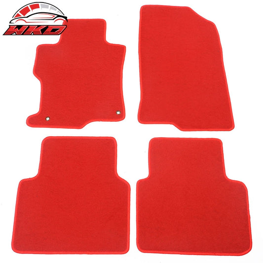 Wholesale 08-12 Honda Accord Floor Mats Nylon Red Non-Slip Auto Carpets 4PC Set