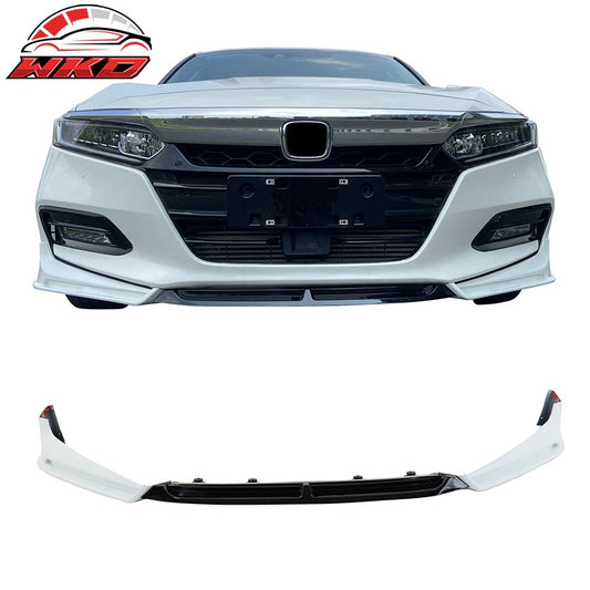 Wholesale 18-20 Honda Accord Front Bumper Lip Gloss Black & Platinum White Pearl 3PC