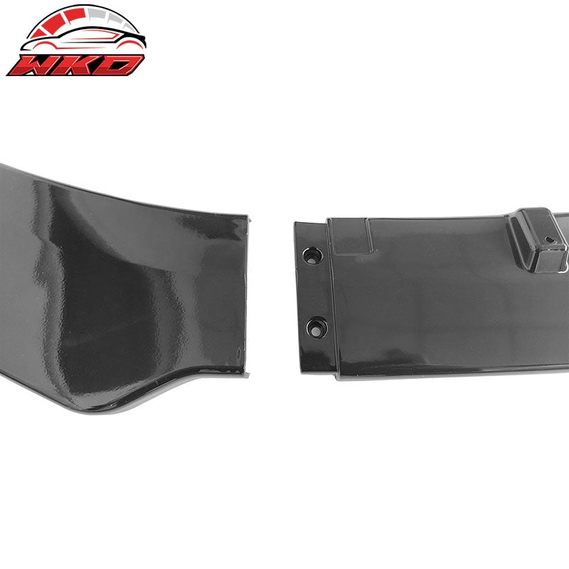 Fits 18-20 Honda Accord Gloss Black Front Bumper Lip Spoiler Splitter 3PC Kit PP