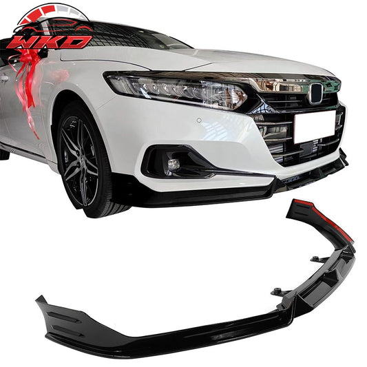 Wholesale 21-22 Honda Accord Gloss Black Front Bumper Lip Spoiler Splitter PP 3PC