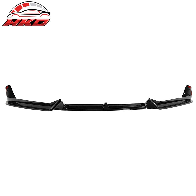 For 21-22 Honda Accord Gloss Black Front Bumper Lip Spoiler Splitter PP 3PC