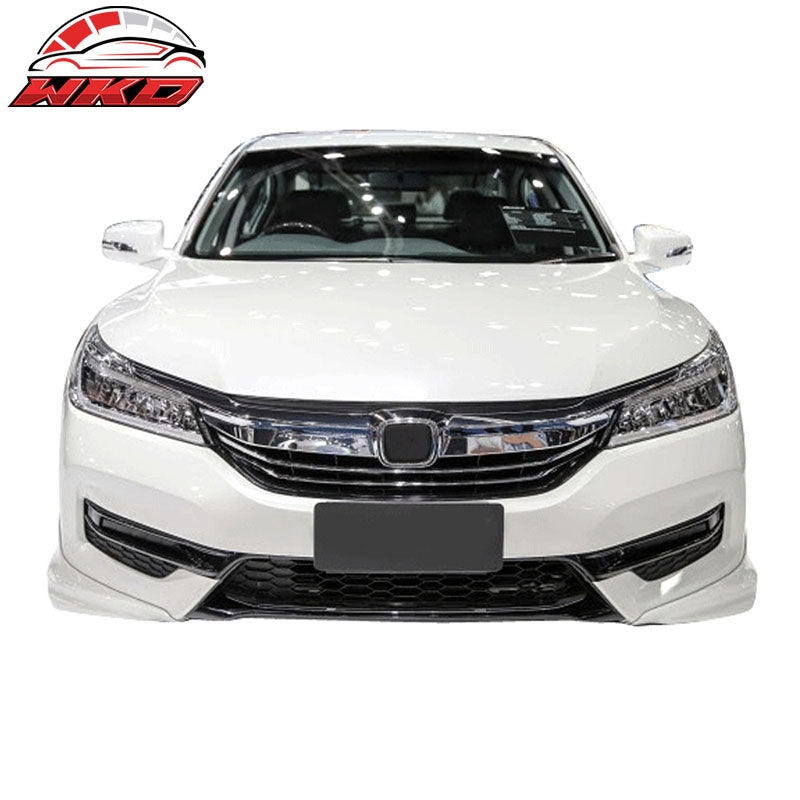Fits 17 Honda Accord Hybrid HFP Style Front Bumper Lip Spoiler Splitter 2PC