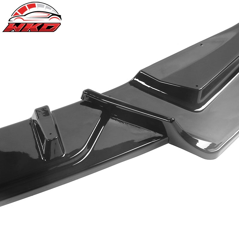 Fits 18-20 Honda Accord IKON V2 Style 3PCS Front Bumper Lip Kit PP Gloss Black