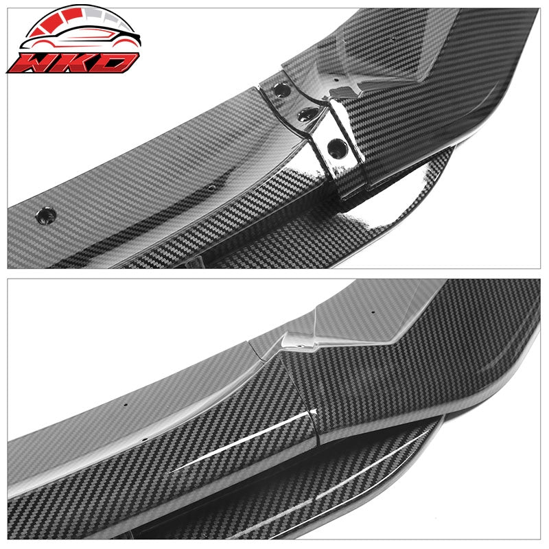 Fits 21-22 Honda Accord IKON V2 Carbon Fiber Print Front Bumper Lip Spoiler 4PCS