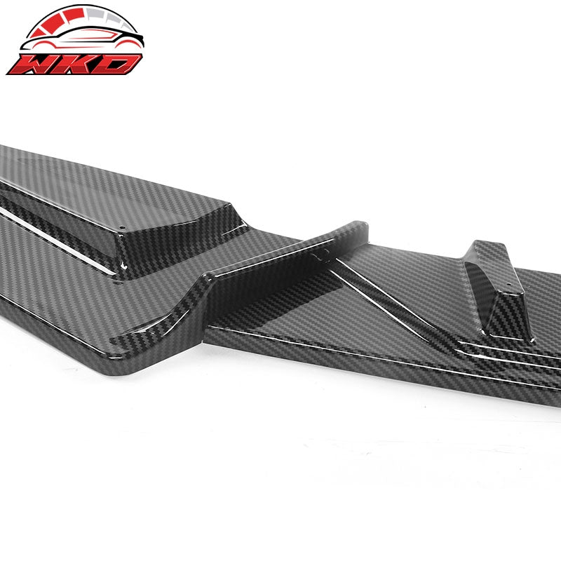 Fits 18-20 Honda Accord IKON V2 Style Carbon Fiber Print Front Bumper Lip PP 3PC