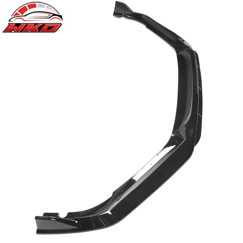 Fits 21-22 Honda Accord IKON V2 Gloss Black Front Bumper Lip Spoiler Kit PP 4PC