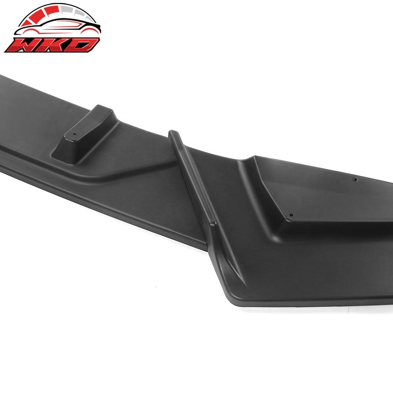Fits 18-20 Honda Accord IKON V2 Style Matte Black Front Bumper Lip Spoiler 3PCS