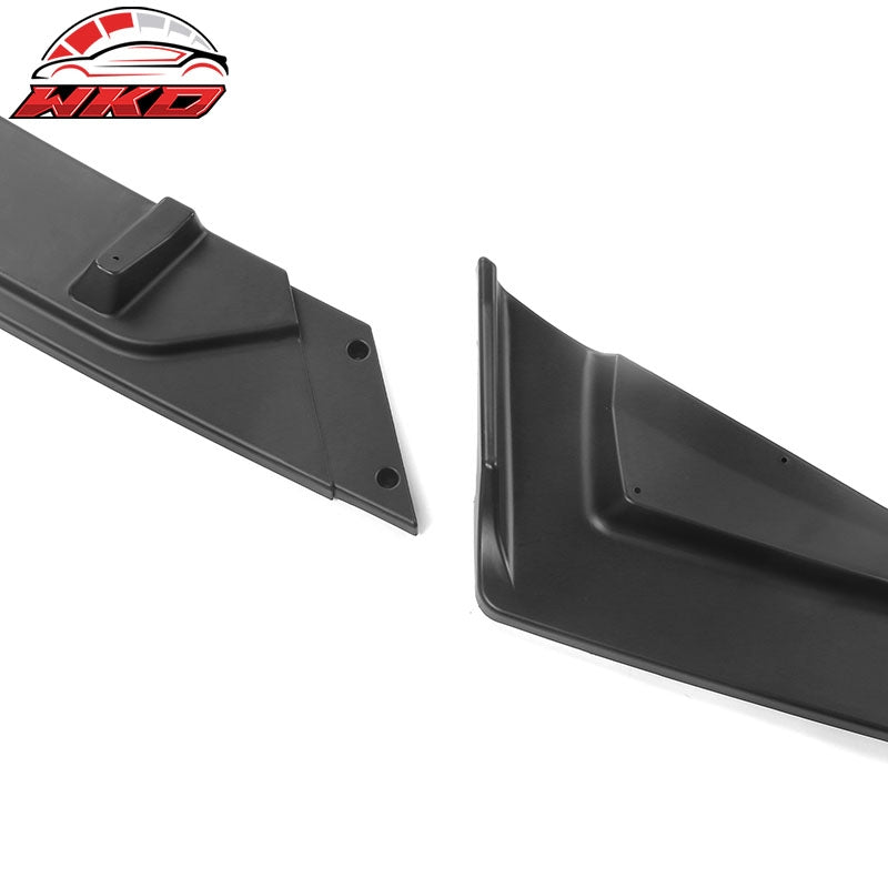 Fits 18-20 Honda Accord IKON V2 Style Matte Black Front Bumper Lip Spoiler 3PCS