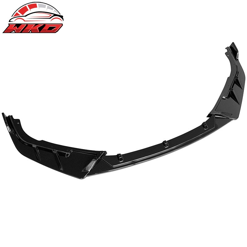 Fits 21-22 Honda Accord IKON V3 Gloss Black PP Front Bumper Lip Spoiler 3PCS