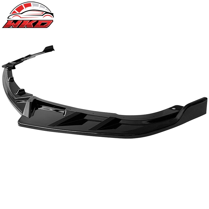 Fits 21-22 Honda Accord IKON V3 Gloss Black PP Front Bumper Lip Spoiler 3PCS