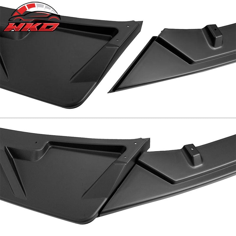 Fits 21-22 Honda Accord IKON V3 Style 3PCS Front Bumper Lip Kit PP Matte Black