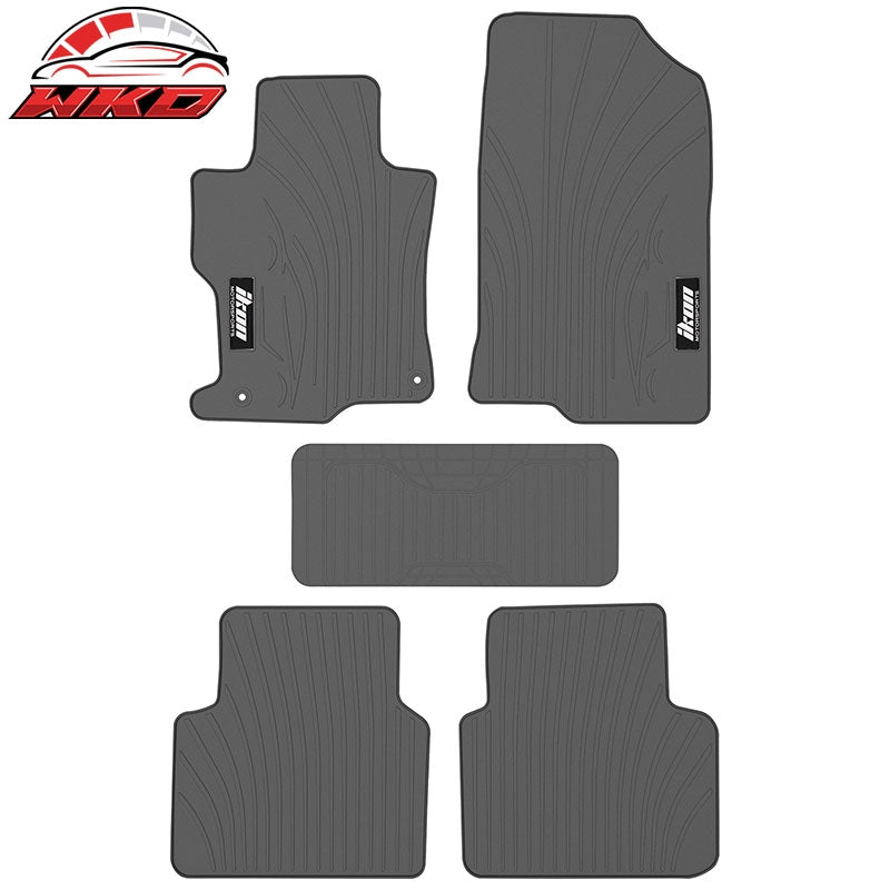 Wholesale 08-12 Honda Accord Latex Car Floor Mats Liner All Weather Gray Carpets 5PC