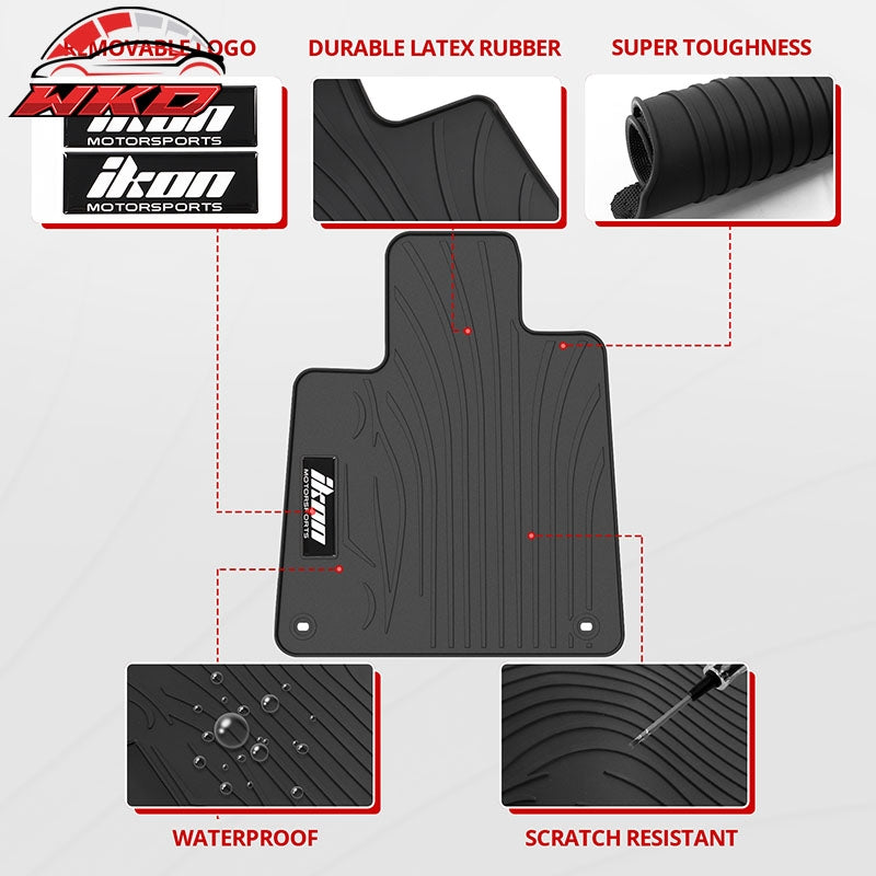 Fits 18-22 Honda Accord Latex Car Floor Mats Liner All Weather Carpets Black 5PC