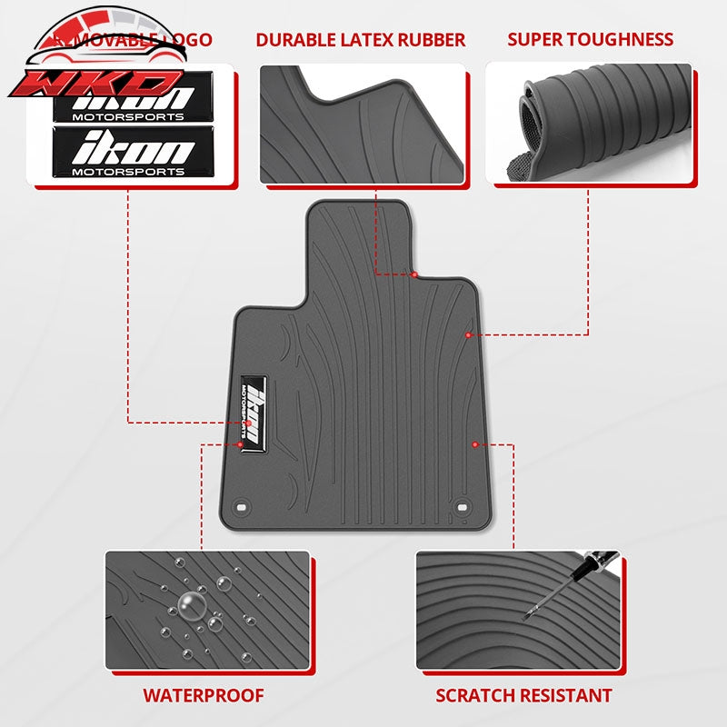 Fits 18-22 Honda Accord Latex Car Floor Mats Liner All Weather Carpets Gray 5PC