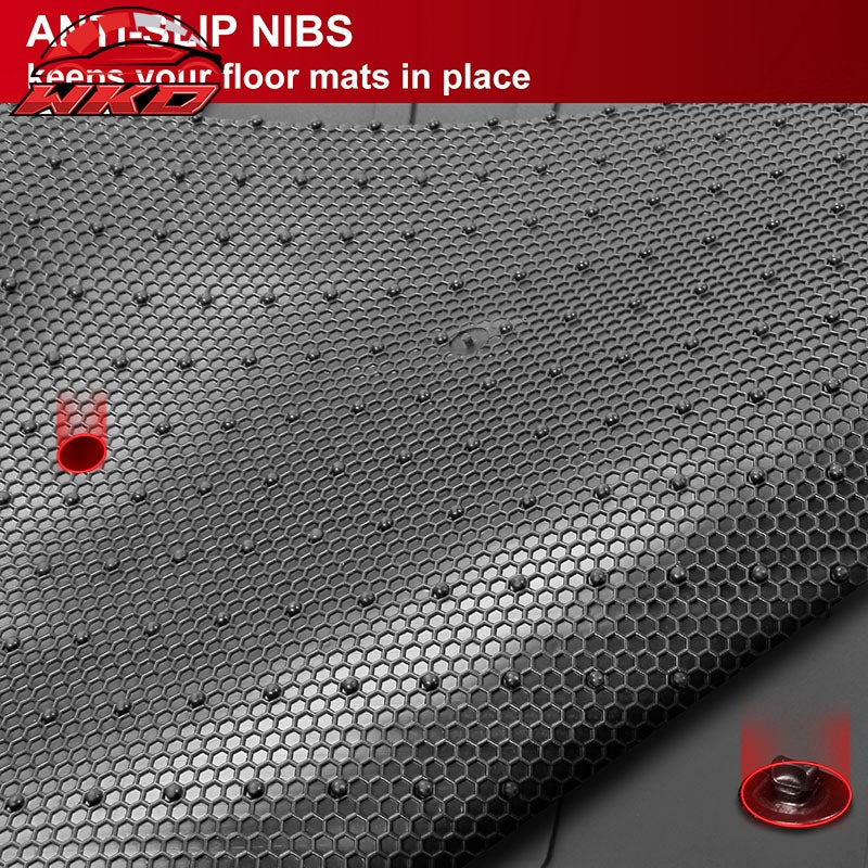 Fits 18-22 Honda Accord Latex Car Floor Mats Liner All Weather Carpets Gray 5PC