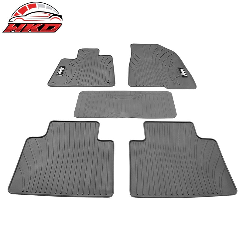 Fits 18-22 Honda Accord Latex Car Floor Mats Liner All Weather Carpets Gray 5PC