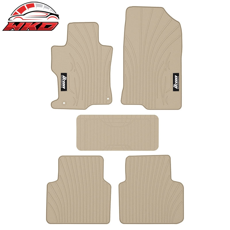 Wholesale 08-12 Honda Accord Beige Latex Rubber Car Floor Mats Custom Fit Carpets 5PC
