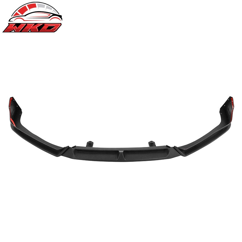 For 21-22 Honda Accord Matte Black Front Bumper Lip Spoiler Splitter PP 3PC