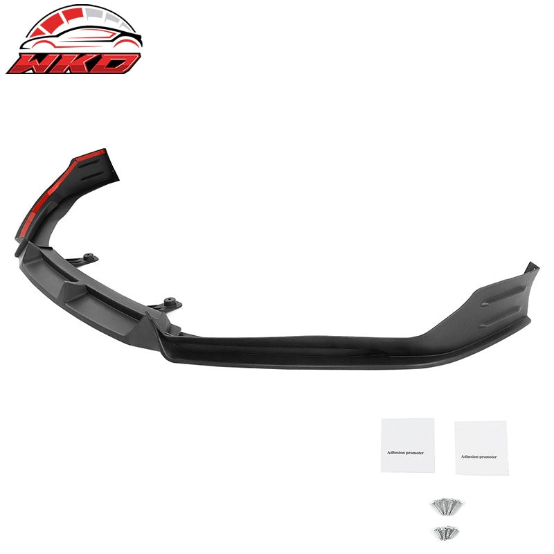 For 21-22 Honda Accord Matte Black Front Bumper Lip Spoiler Splitter PP 3PC